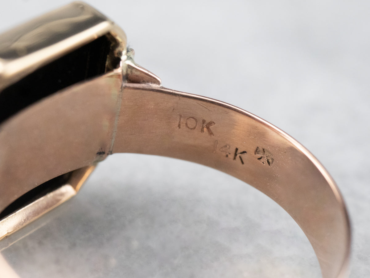 Mixed Era Black Onyx Statement Ring