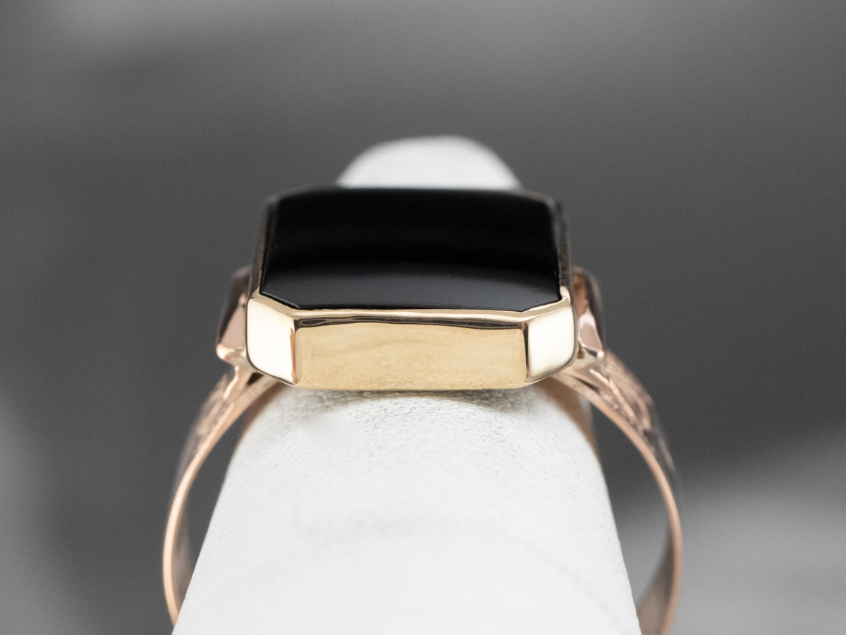 Mixed Era Black Onyx Statement Ring