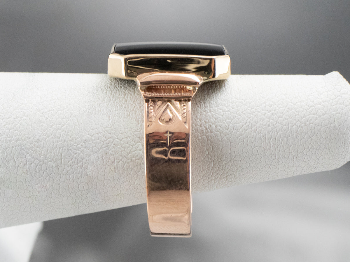 Mixed Era Black Onyx Statement Ring