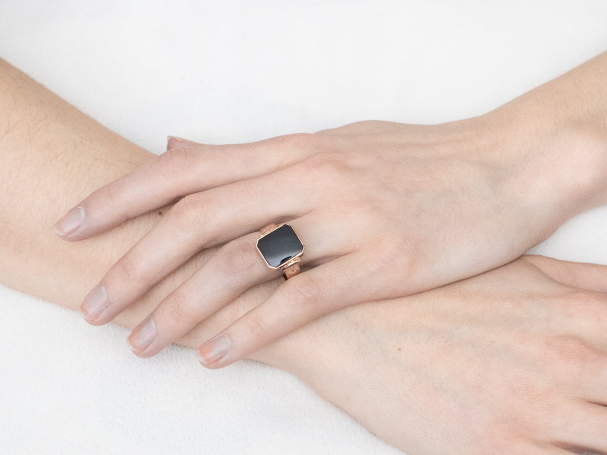 Mixed Era Black Onyx Statement Ring