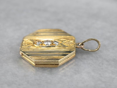 Exquisite Diamond Art Deco Locket