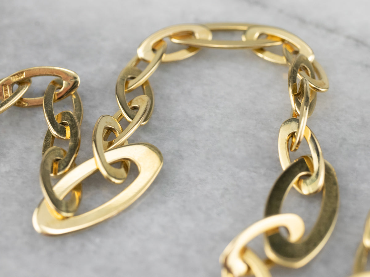 Roberto Coin Ruby and Sapphire Chic & Shine 18K Gold Link Bracelet