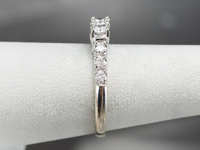 Modern Diamond Ring in White Gold