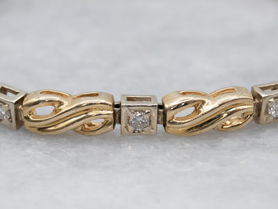 Diamond Infinity Link Bracelet