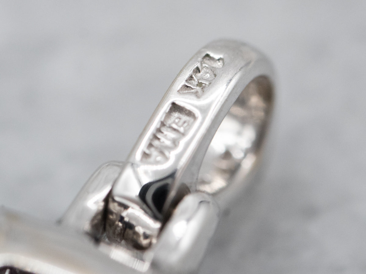 Fuchsia Sapphire and Diamond Halo Pendant