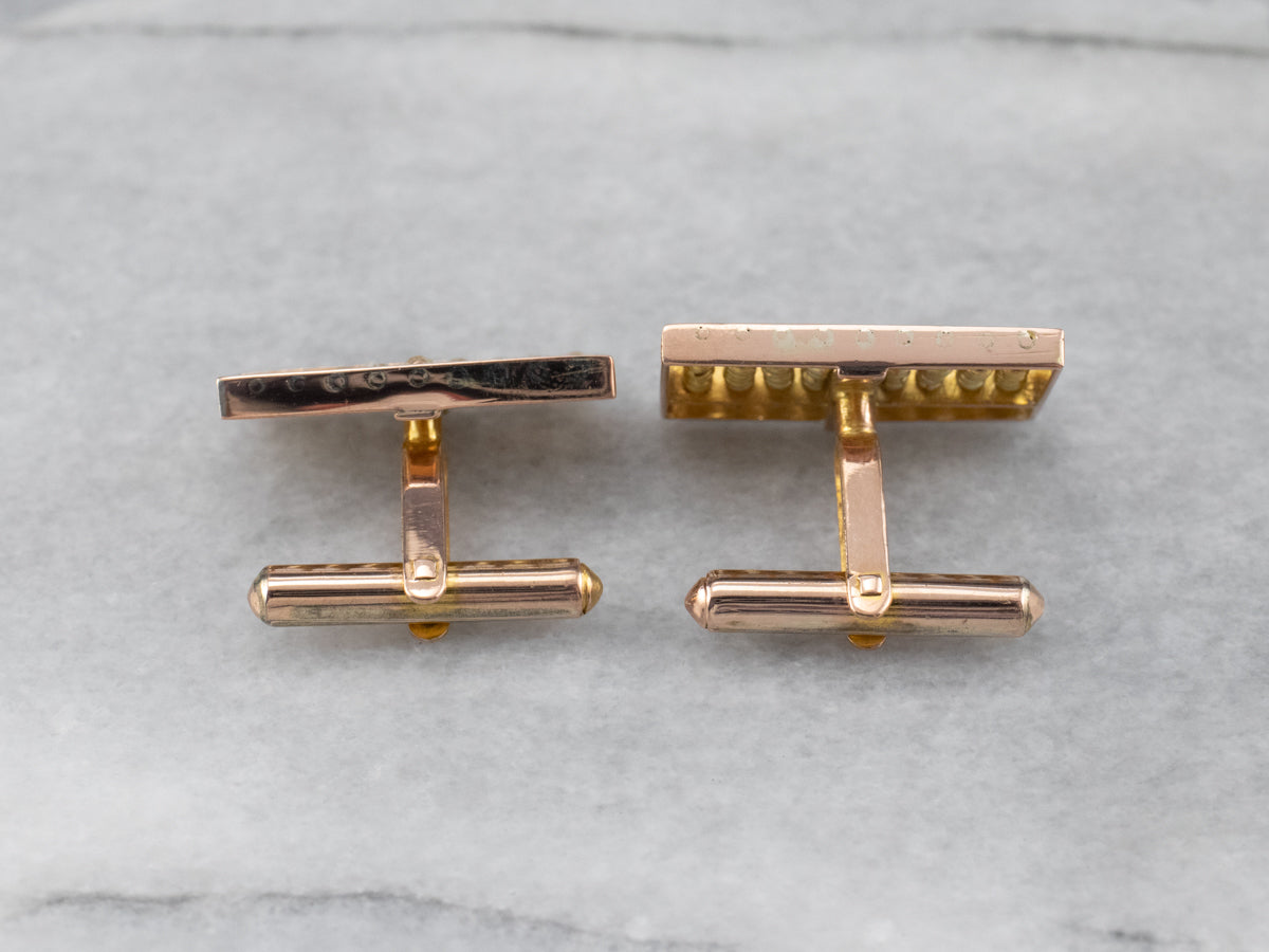Vintage Gold Abacus Cufflinks
