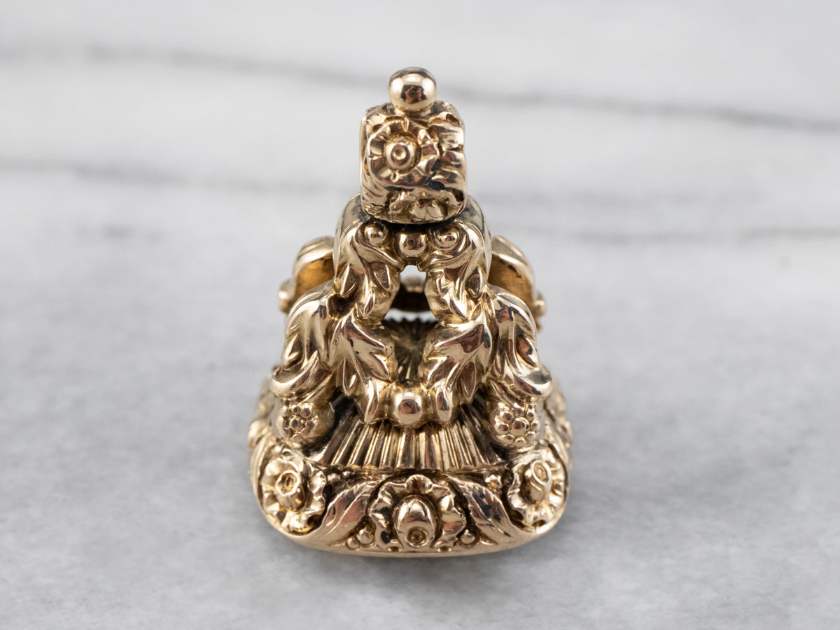 Victorian Gold and Citrine Fob Pendant