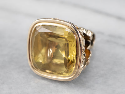 Victorian Gold and Citrine Fob Pendant