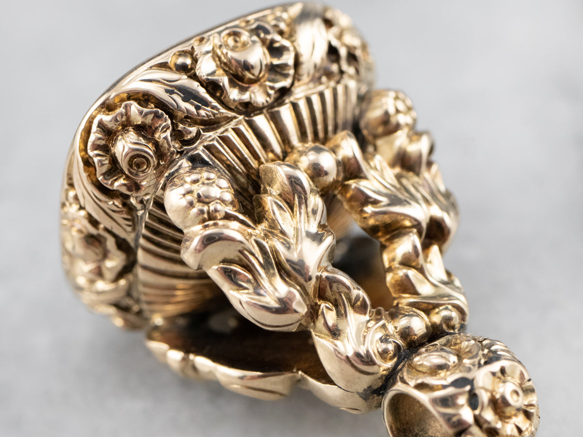 Victorian Gold and Citrine Fob Pendant