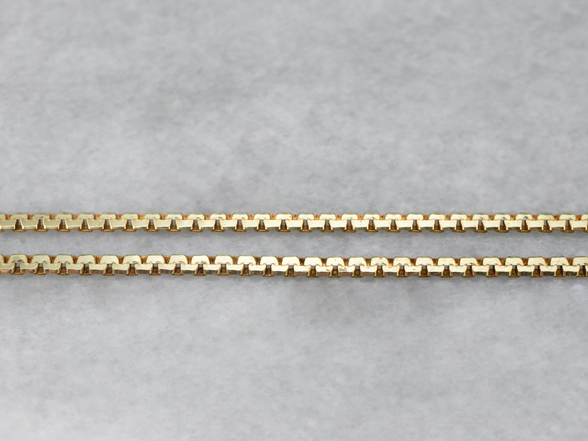 Flat 14K Gold Serpentine Chain