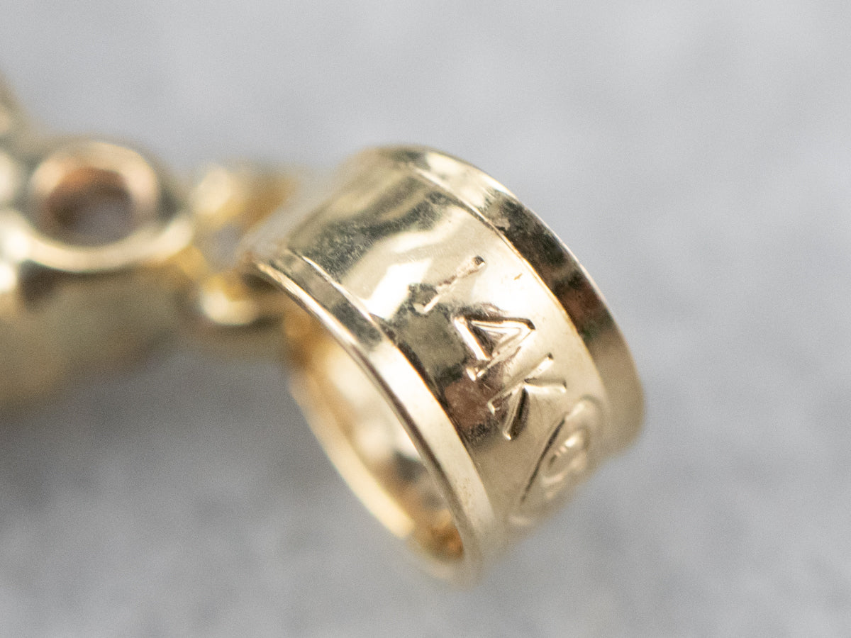 Yellow Gold Diamond Cluster Pendant