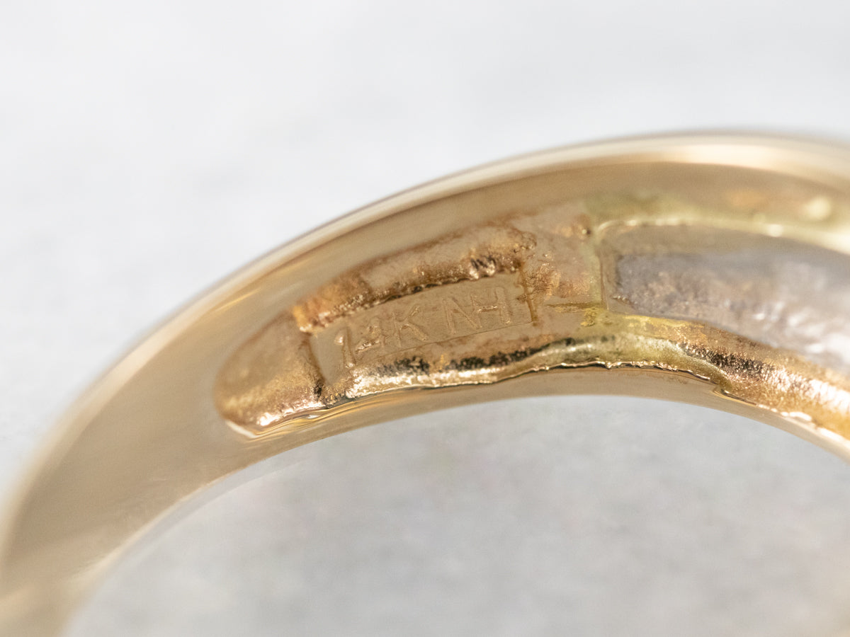 Sapphire and Emerald Three Stone Ring