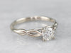 Looping Gold Diamond Engagement Ring