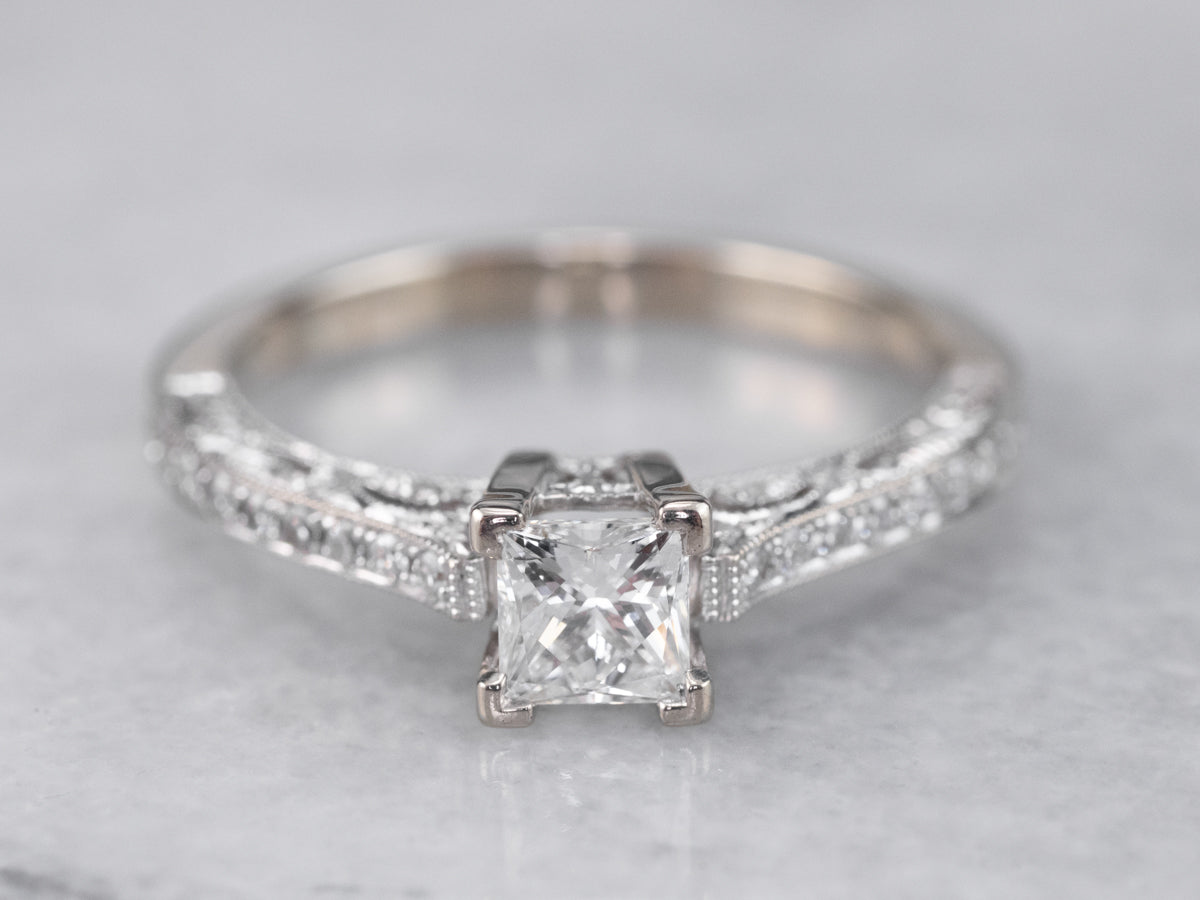 Modern 18K Gold Princess Cut Diamond Engagement Ring Market Square modern-18k-gold-princess-cut-diamond-engagement-ring-market-square