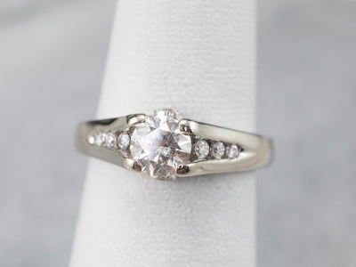 Modern Round Brilliant Diamond Engagement Ring