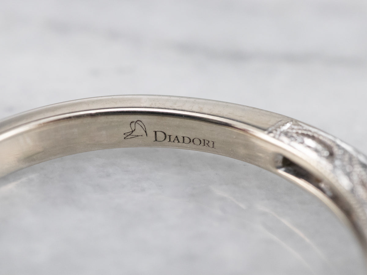 Modern 18K Gold Princess Cut Diamond Engagement Ring