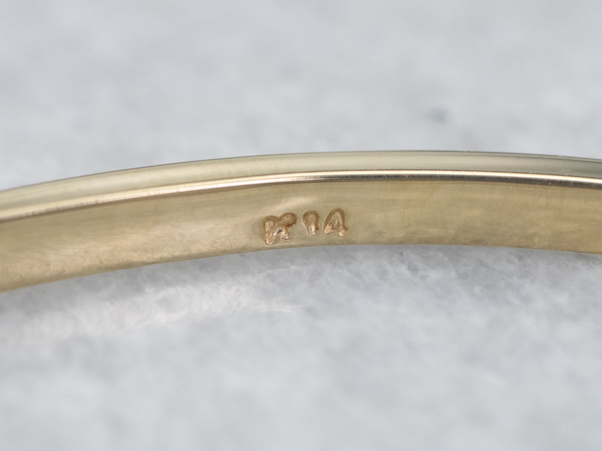 Two Tone God Diamond Bangle Bracelet