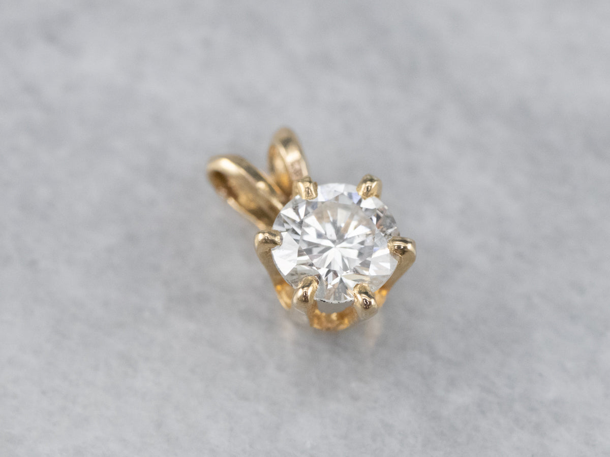 Diamond Gold Solitaire Pendant