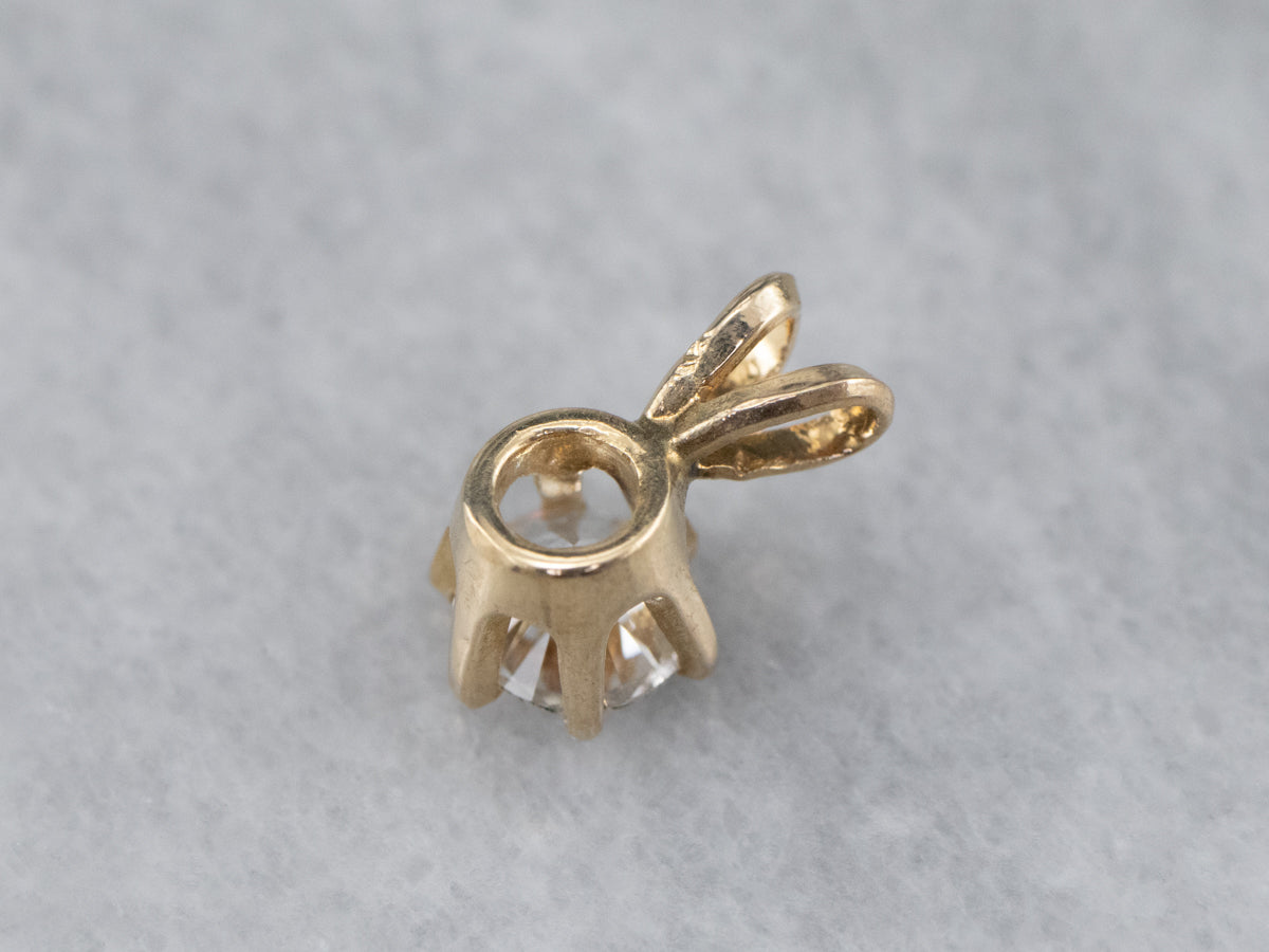 Diamond Gold Solitaire Pendant