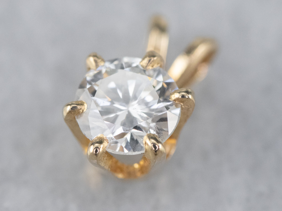 Diamond Gold Solitaire Pendant