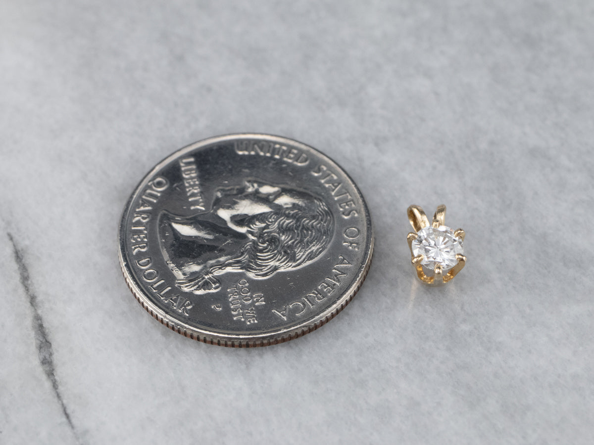 Diamond Gold Solitaire Pendant