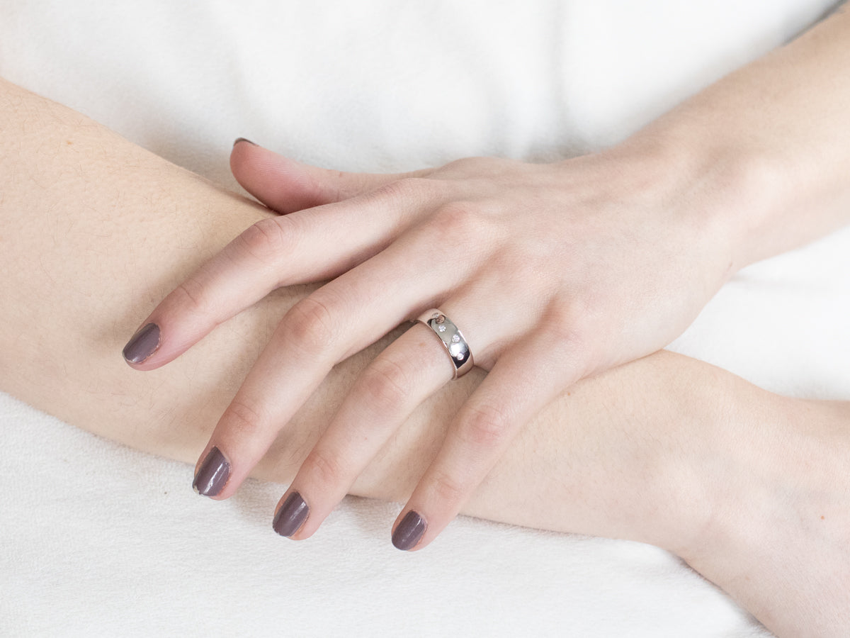 Platinum and Diamond Etoile Band