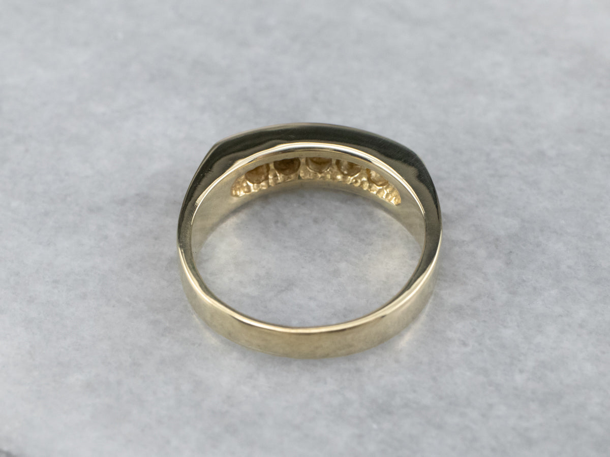 Sleek Unisex Channel Set Diamond Band