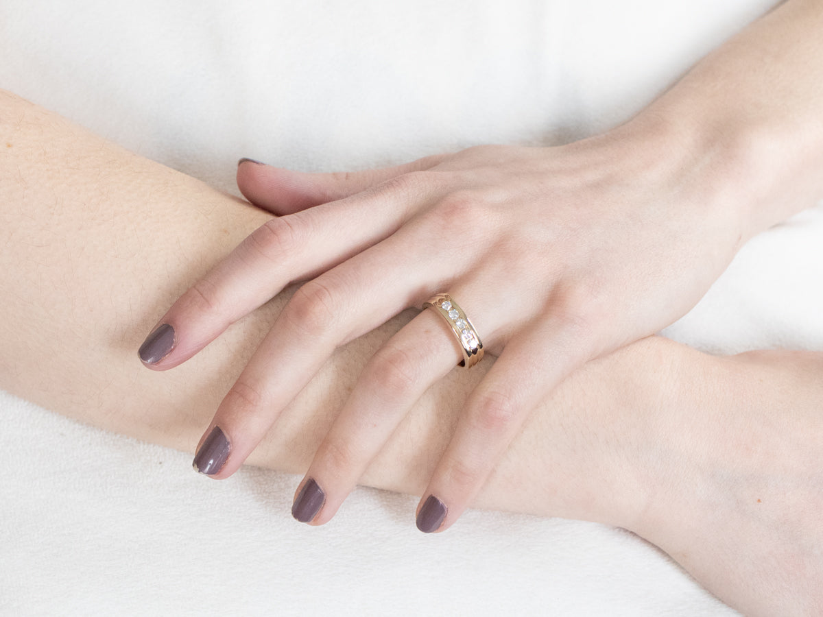 Sleek Unisex Channel Set Diamond Band