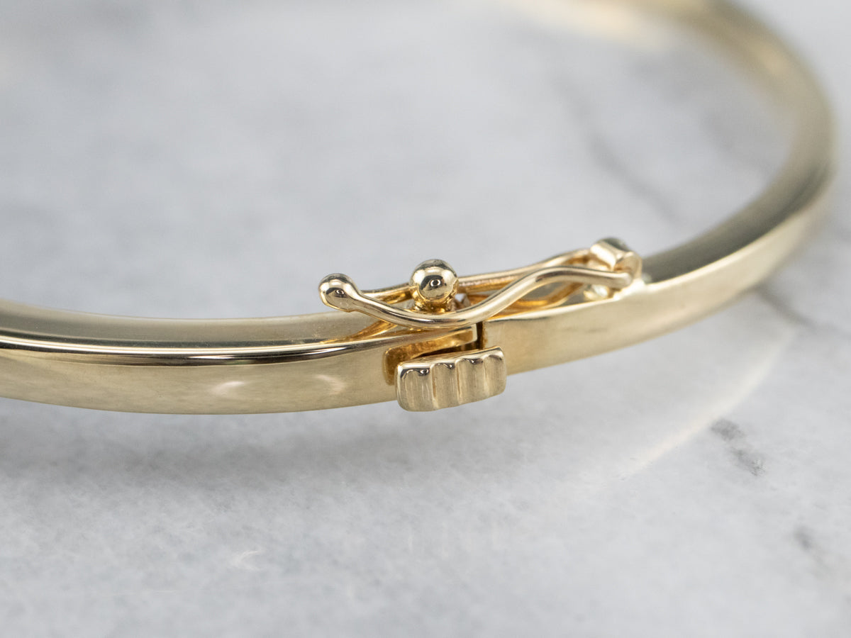 Two Tone God Diamond Bangle Bracelet