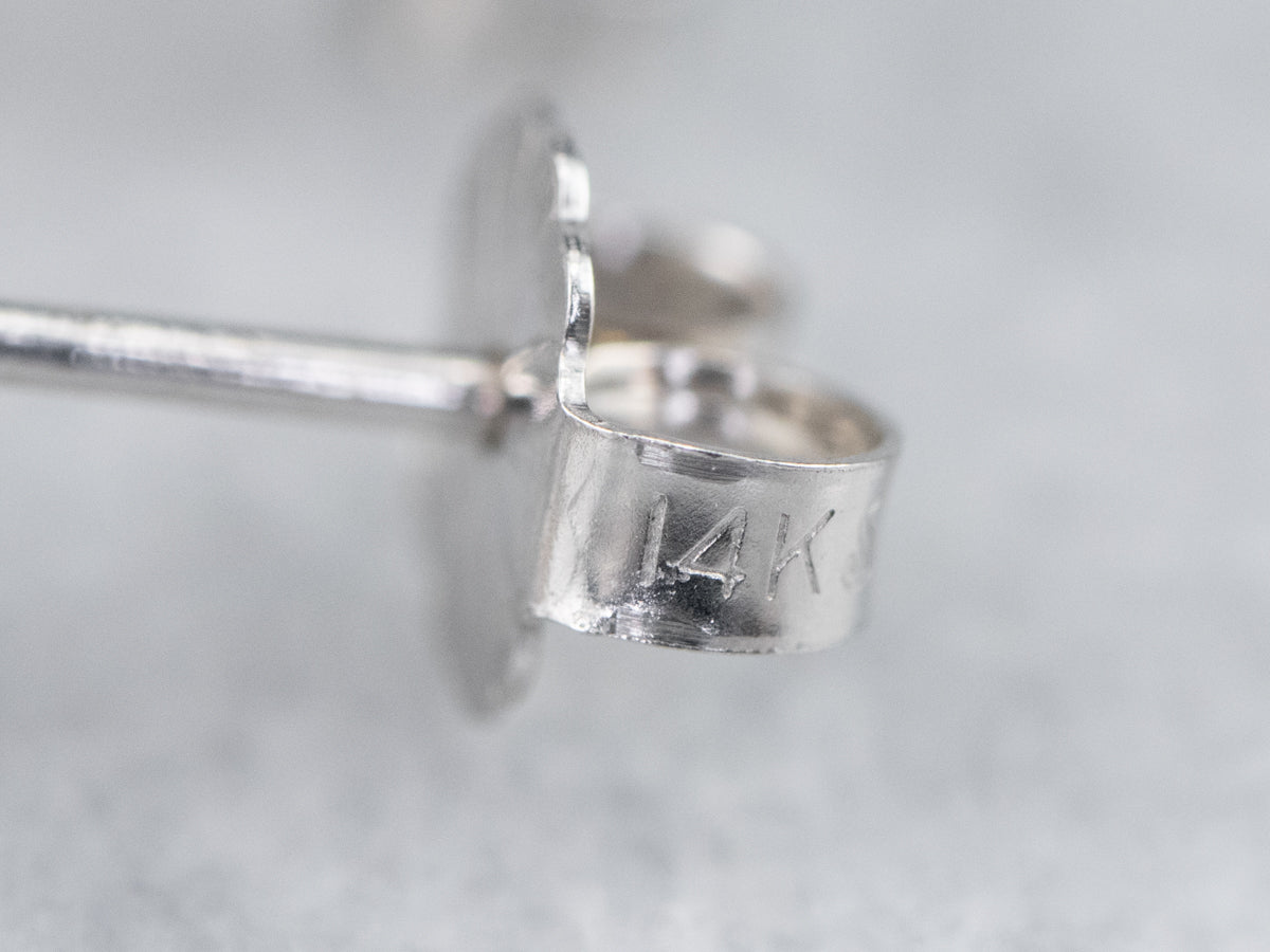 White Gold Diamond X Stud Earrings