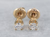 14KY 2 round diamond prong set stud earrings