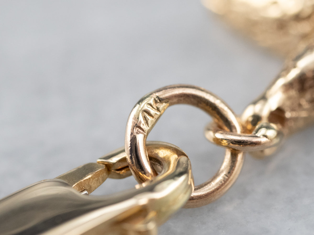 Diamond Starfish Gold Link Bracelet