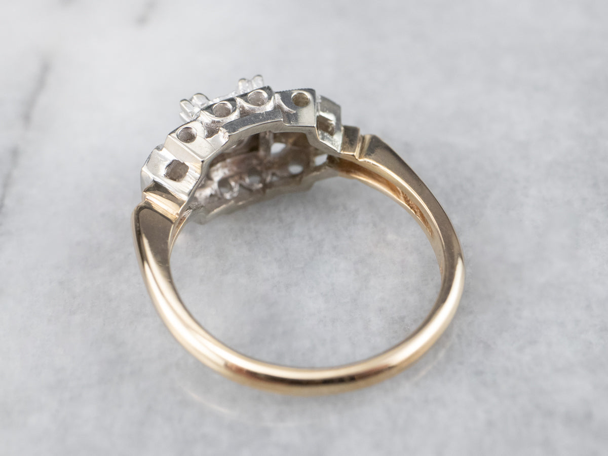 Floral Retro Era Diamond Ring