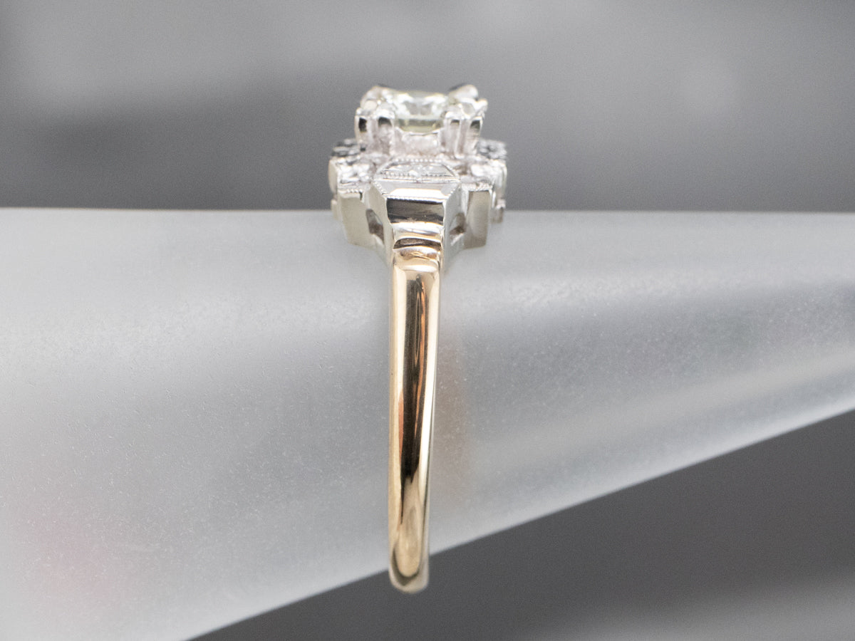 Floral Retro Era Diamond Ring