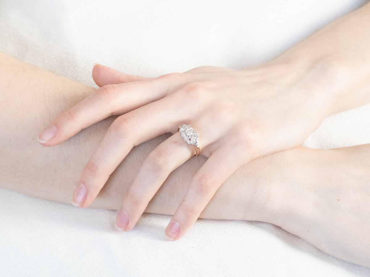 Floral Retro Era Diamond Ring