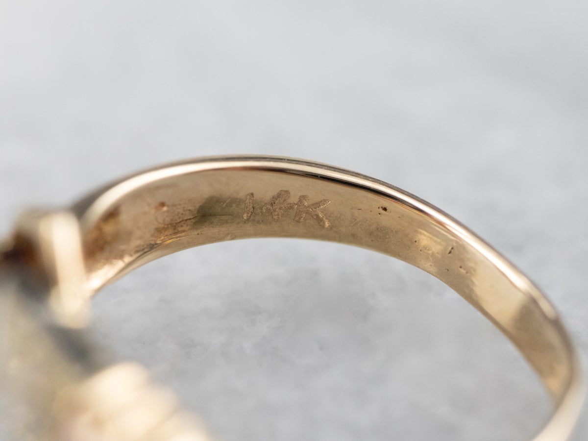 Retro Diamond Belt Buckle Ring