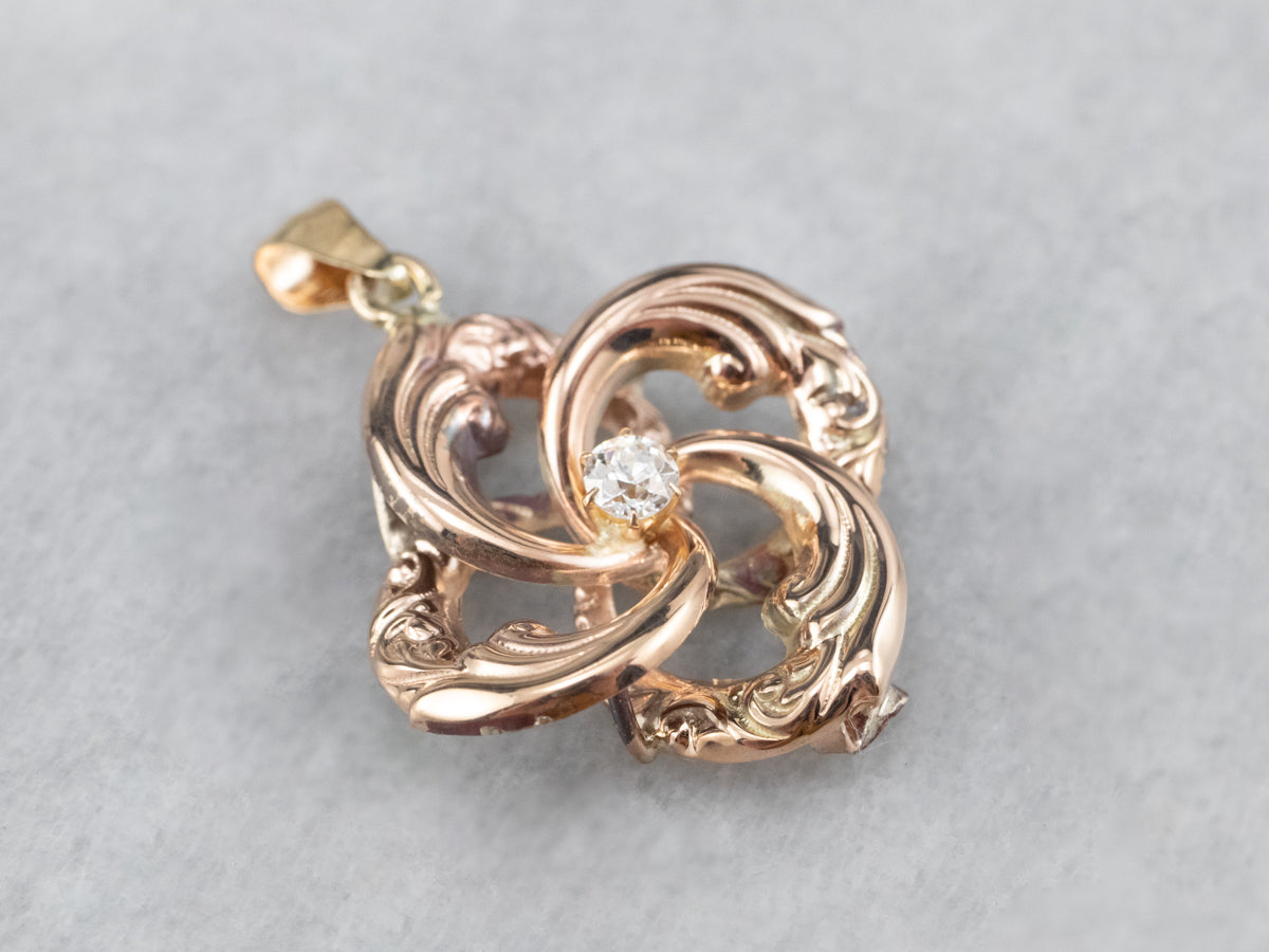 Victorian Diamond Lover's Knot Pendant