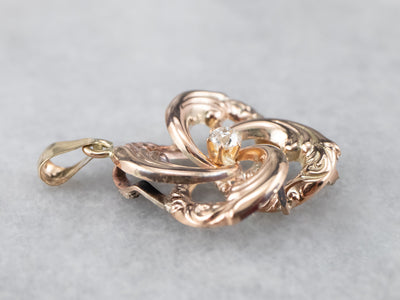 Victorian Diamond Lover's Knot Pendant