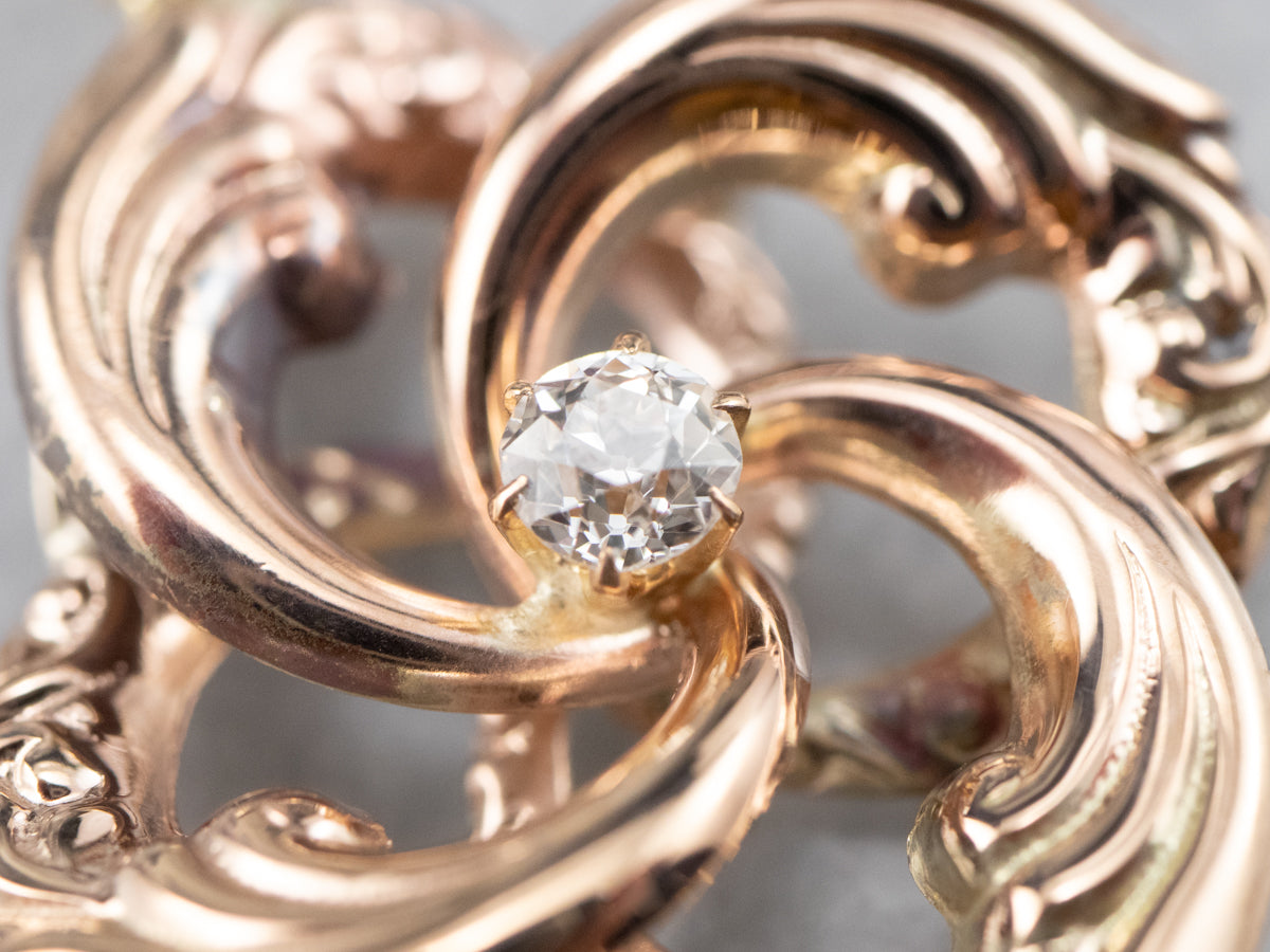 Victorian Diamond Lover's Knot Pendant