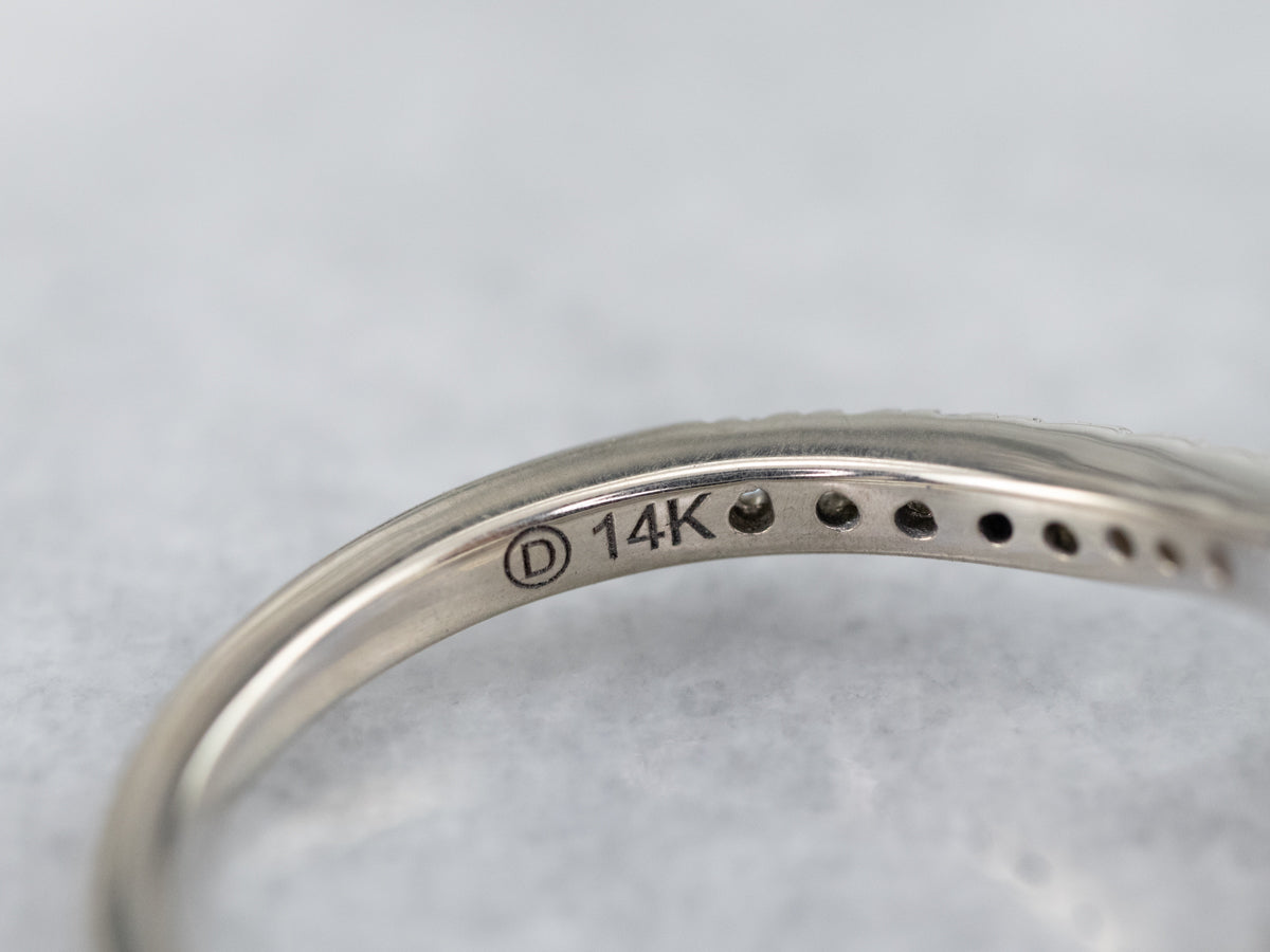 Double Diamond Bypass Engagement Ring