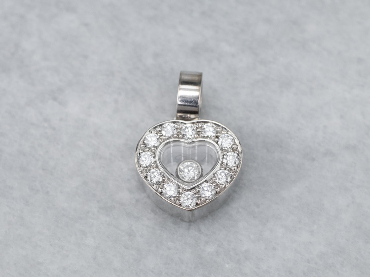 Diamond 18K Gold Heart Pendant