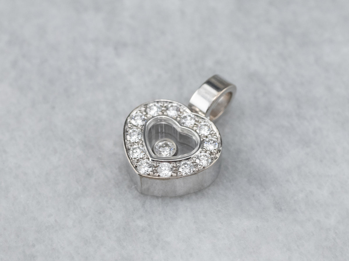 Diamond 18K Gold Heart Pendant