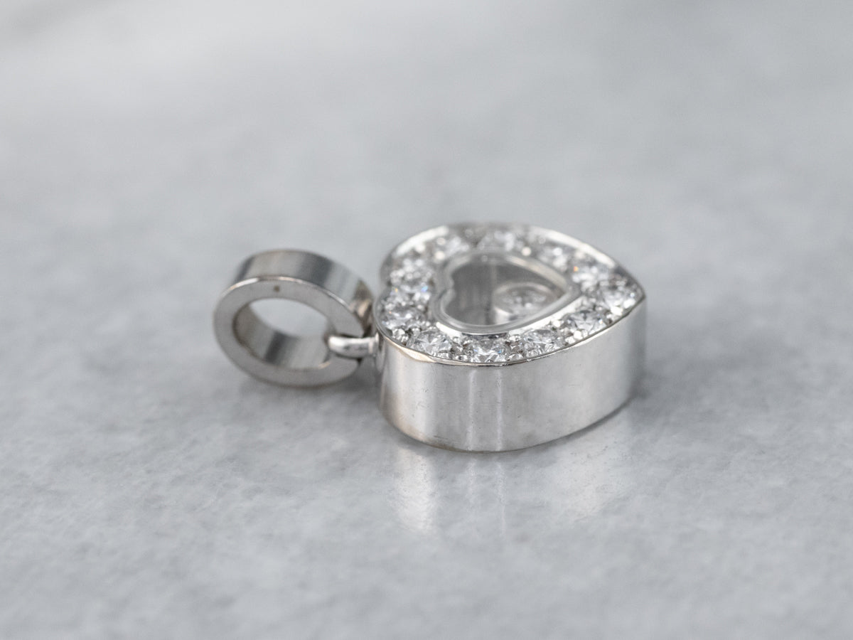 Diamond 18K Gold Heart Pendant