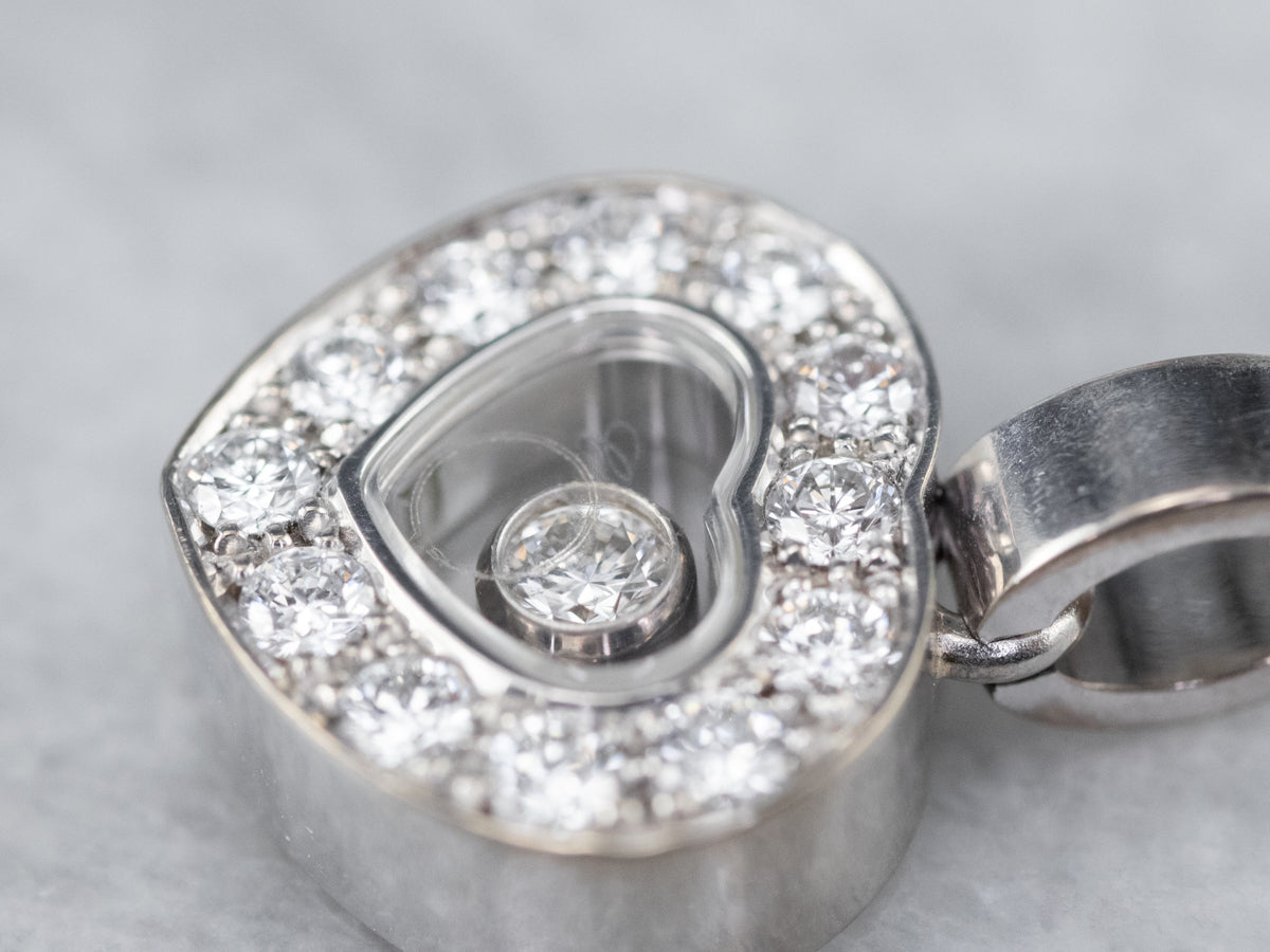 Diamond 18K Gold Heart Pendant