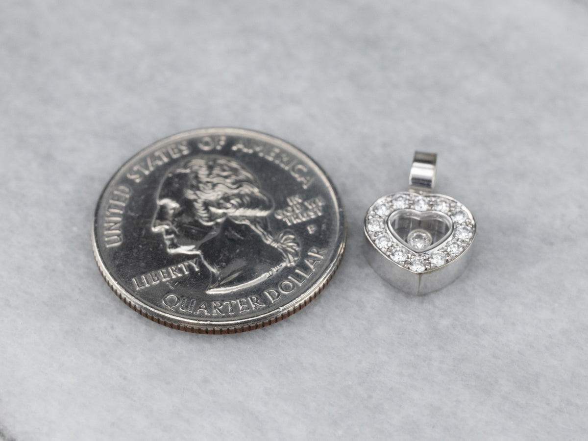 Diamond 18K Gold Heart Pendant