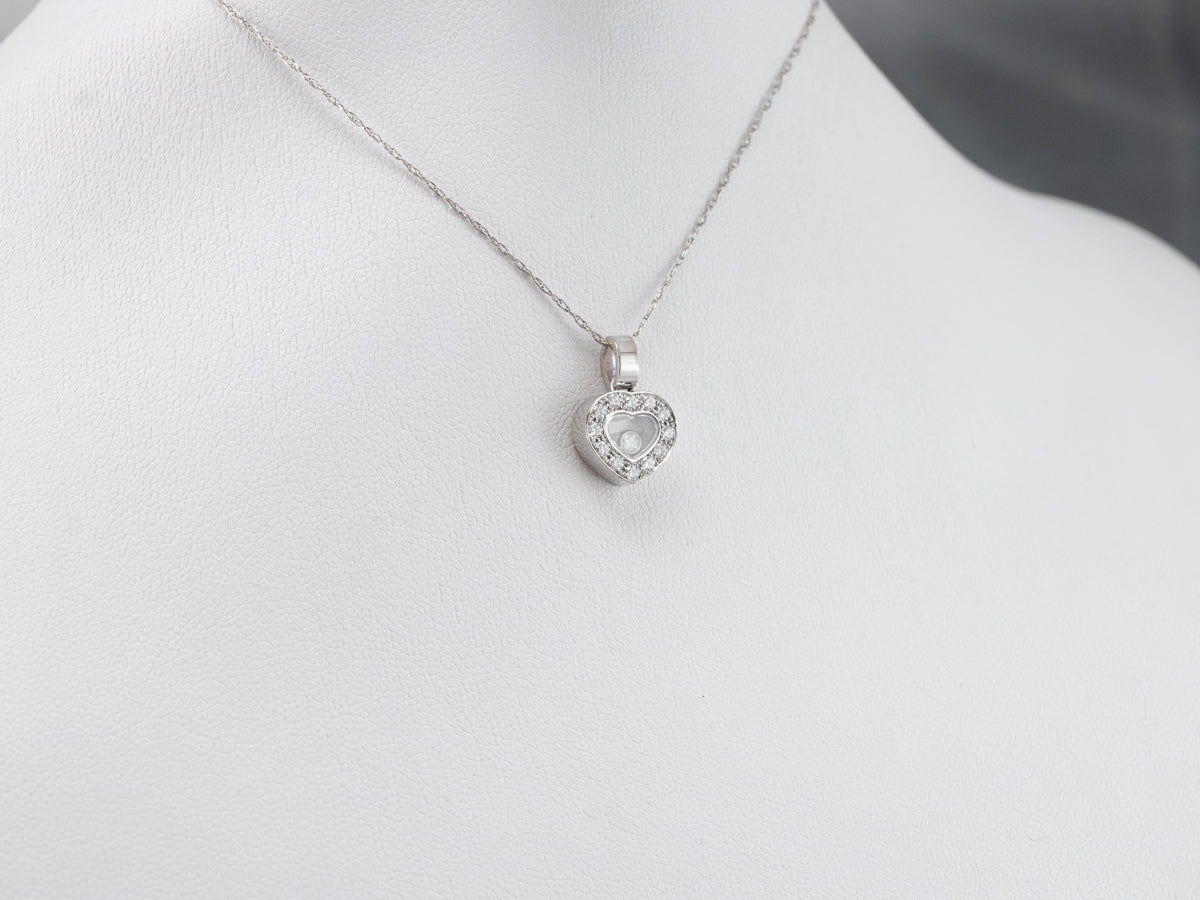 Diamond 18K Gold Heart Pendant