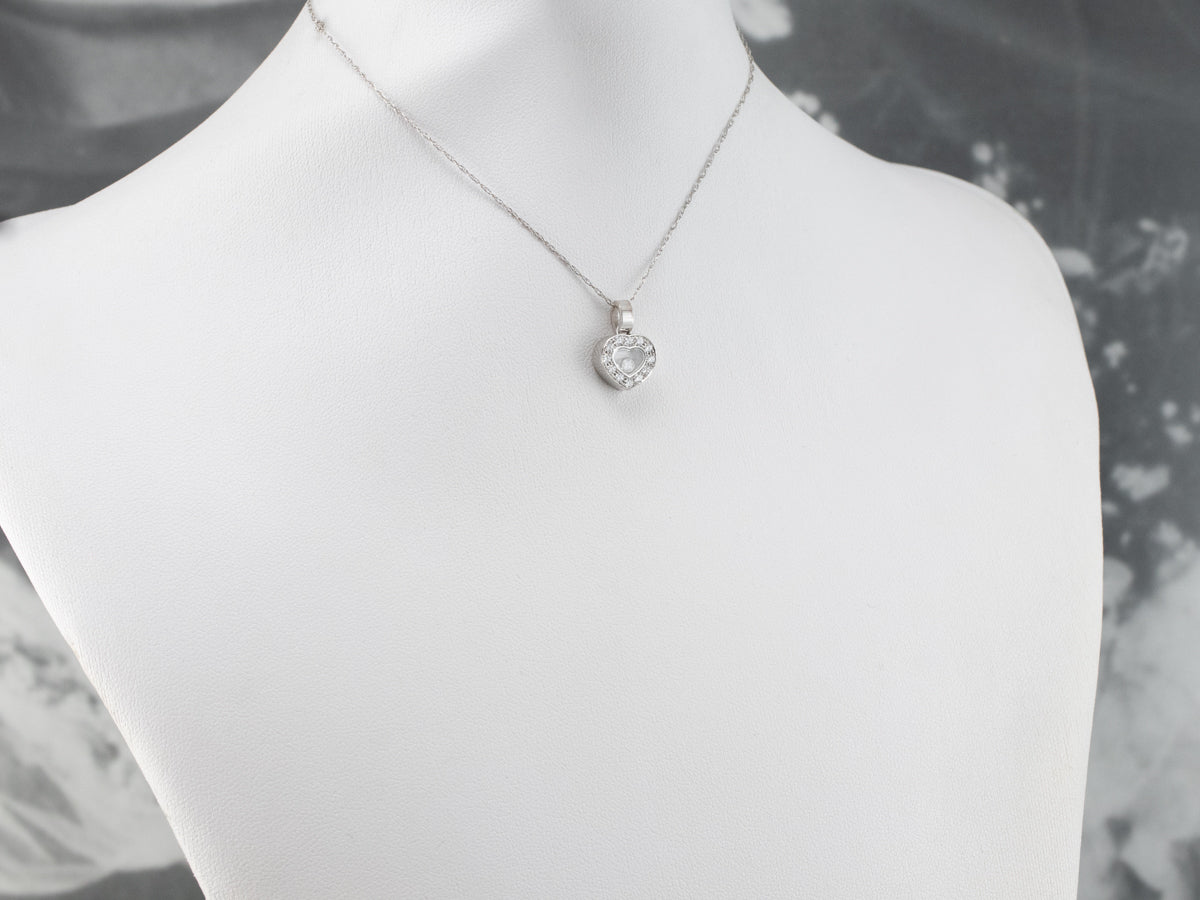 Diamond 18K Gold Heart Pendant