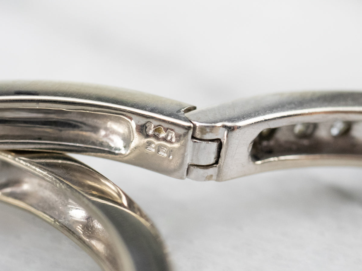 White Gold Diamond Hoop Earrings