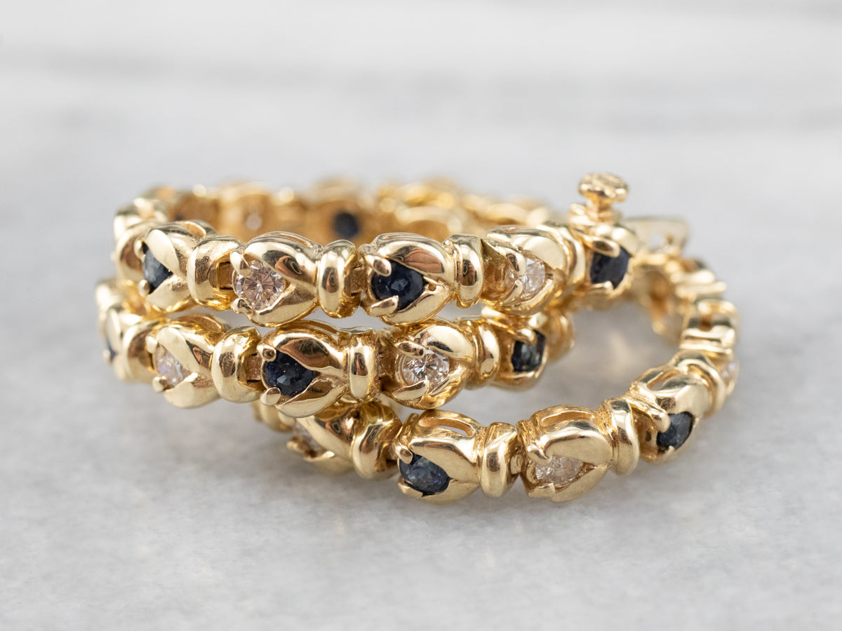 Pulsera de zafiro, diamantes y oro