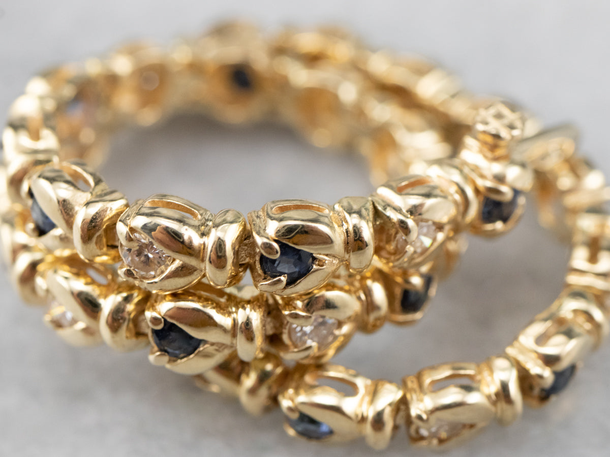 Pulsera de zafiro, diamantes y oro